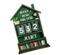 Calendario De Progreso De Lectura De Madera Diseño Colorido Para Exhibición De Estantería Y Mantenimiento De Registros Anuales Calendario De Estantería