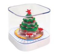 Calendario de reloj - Calendario de escritorio 3D con árbol de Navidad con luces | Bloc de notas, agenda para organización de oficina, gestión de seguimiento de trabajos infantiles | Agenda para niños