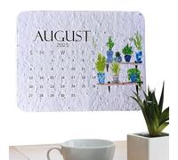 Calendario De Semillas Plantables 2025, Planificador De Calendario Verde De 12 Meses, Calendario De Papel Creativo De Enero De 2025 A Diciembre De 2025, Calendario Para Programación Y Organización