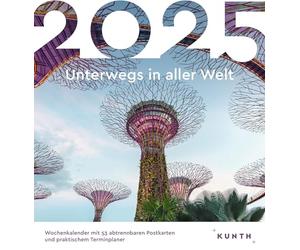 Calendario de tarjetas postales de viaje en todo el mundo