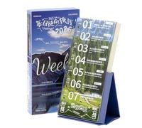 Calendario de Tiras Para Arrancar - Planificador Semanal con Retos Motivacionales,Calendario De Escritorio Con Hojas Desprendibles Y Desafíos Semanales - para Casa Oficina Dormitorio Sala de Estar