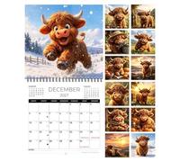 Calendario de vacas 2027 Rústico Vintage Papel Decoración De Pared