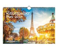 Calendario de viaje de París DIN A4 para 2024 Francia Provenza París vacaciones viaje - hechizo del alma