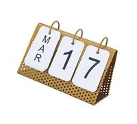 Calendario decorativo para escritorio, calendario mensual, planificador de mesa permanente para estante de escritorio, adorno funcional para cocina u oficina