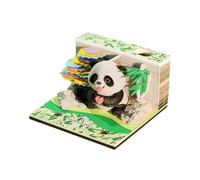 Calendario decorativo sobre el tema del tiempo, bloc de notas de escultura de papel Panda - Calendario de escultura de papel lindo - para escuela, clase, profesores, transporte, vacaciones,