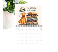 Calendario Del Año 2026 Con 12 Meses,Calendario Con Tema De Esqueleto Acolchado | Agenda De Planificación De 12 Meses | Para Trabajo Estudiante Profesor Oficina En Casa Aula Familia