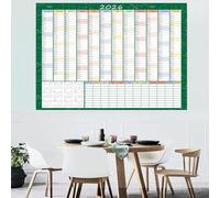 Calendario del Año 2026 - Planificador de Metas con Espacio para Escribir,Calendario De Pared Para Todo El Año - Para Estudio Residencia Sala De Estar Habitación Apartamento Estudiantes Profesores Ado