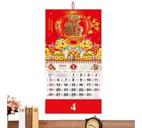 Calendario del año de la serpiente 2025 - Calendario chino 2025 | Calendario de pared chino | Decoración de año nuevo chino | Decoraciones de año nuevo lunar, calendario 2025 para bodas, cumpleaños