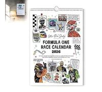Calendario delle gare F1 Scrapbook 2026 - Il calendario da parete definitivo per gli appassionati di corse, calendario F1 2026 Regali per gli appassionati di corse automobilistiche (1pcs)