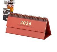 Calendario diario 2026 - Mini cable de escritorio (1 unidad), encuadernación en , planificador mensual, cuaderno de autodisciplina, decoración compacta de mesa para oficina, hogar, calendario