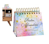 Calendario diario de afirmación, calendario de escritorio perpetuo, afirmaciones positivas para cada día, calendario de escritorio de pie inspirador para mujeres, citas motivacionales inspiradoras