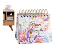 Calendario diario de afirmaciones, calendario de mesa motivacional, calendario de citas positivas, calendario perpetuo inspirador de 365 días para mujeres, calendario motivacional para