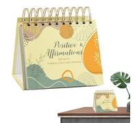 Calendario diario de afirmaciones - Flipbook con citas inspiradoras de escritorio para 2025, mentalidad | Elegante acento de oficina en casa para , familia, colegas, pensamientos inco