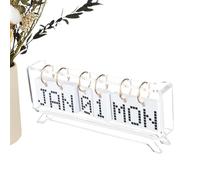 Calendario diario de revoluciones para el escritorio, calendario diario de escritorio de acrílico en forma de armario de TV, suministros para aulas, calendario de pie para escritorio, lunes pasando