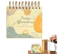 Calendario diario inspirador 2025 - Calendario de escritorio plegable vertical con afirmaciones diarias, citas positivas | Mindfulness, gratitud | Alfombrilla de escritorio para Z