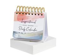 Calendario diario motivacional e inspirador, calendario diario con citas inspiradoras, 4.9 x 5 pulgadas, decoración perpetua de escritorio de oficina sin fecha, regalos inspiradores, diseños elegantes