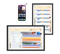 Calendario digital cambiante de Google: tabla de tareas y planificador para horarios familiares, marco de fotos con pantalla táctil antirreflejos, montaje en pared o escritorio, Google Home Hub, App