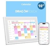 Calendario digital de 10.1 pulgadas, pantalla táctil interactiva Full HD de 1080p, planificador familiar inteligente, pantalla de hogar, montaje digital en pared y escritorio para una programación sin