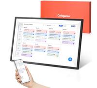 Calendario digital de 15.6 pulgadas y tabla de tareas, pantalla táctil inteligente interactiva para horarios familiares, regalo para madre, mamá, mujeres, abuelo (negro)