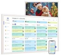 Calendario digital de 32 pulgadas, marco digital para planificador de pared, pantalla táctil interactiva 1080P, calendario electrónico, recompensa de estrella, sincronización de Google iCloud Outlook