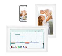 Calendario digital de Google de 15.6 pulgadas: tabla de tareas y planificador para horarios familiares, marco de fotos con pantalla táctil antirreflejos, montaje en pared o escritorio, Google Home Hub