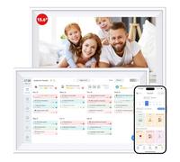 Calendario Digital de Pared de 15.6 Pulgadas con Pantalla táctil, calendarios electrónicos para Organizador Familiar, sincronización Inteligente de gráficos de tareas con teléfono por aplicación para