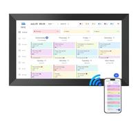 Calendario Digital Inteligente 15.6 Pulgada, Calendario Digital Inteligente, 1920 × 1080, Rotación Automática, para Oficinas, Home Office, Recepciones y Pequeñas Tiendas(Black)