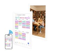 Calendario Digital Inteligente 15.6 Pulgada, Gráfico de Tareas de Calendario Digital, 1920 × 1080, Pantalla Táctil IPS HD, para Salas de Reuniones Empresariales y Planificación(White)