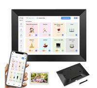 Calendario digital inteligente, calendarios electrónicos de pared de 10,1/15,6 pulgadas y tabla de tareas, pantalla táctil inteligente de 32 G, calendario electrónico interactivo para el black 15.6in