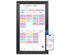 Calendario Digital Inteligente HD, Calendario de Electrones Interactivo para el Hogar, Wi-Fi, 32GB Almacenamiento, Full HD 1080p, para Cumpleaños o Mudanza Familiares(Black)