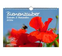 Calendario DIN A4 para 2026 con diseño de abejas y abejorros, contenido: 1 calendario, 1 colgante de Navidad (2 piezas en total)