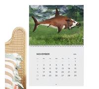 Calendario divertido 2025 - Calendario mensual de pared de animales, calendario divertido de 12 meses, enero 2025 a diciembre 2025, calendario 2025 de papel grueso, decoración del hogar