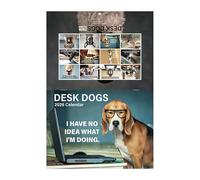 Calendario divertido | Calendario mensual de escritorio, planificador creativo para perros de trabajo 2026 para organizar la mesa, planificar el lugar de trabajo, amigos, escuela, hogar y familia