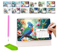 Calendario DIY con pintura de piedras preciosas - Planificador mensual | Calendario de escritorio del año 2027 - Para programación, organización y planificación en, oficina, escuela y estudios del año