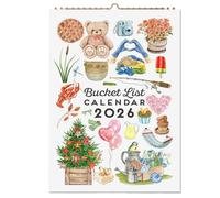 Calendario En Con Lista De Deseos 2026, Mindful Living Aid, 21x29,7 Cm, Calendario De Escritorio Inspirador, Planificador Diario Ilustrado, Diseño Encuadernado En, Para El Hogar