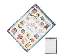 Calendario en espiral 2026, cuaderno de planificación estacional encuadernado en espiral de 9 x 12 pulgadas, calendario mensual para decoración, tareas de hábitos, hogar, lectura, estudio, escuela