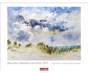 Calendario entre el cielo y la tierra 2025 - Acuarelas de Hans-Jürgen Gaudeck: calendario anual de pared 2025. Sumérgete cada mes en delicadas pinturas de paisajes y arte de acuarela único y hermoso