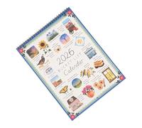 Calendario Escritorio 2025-2026 - Papel 28,5x21cm | Espiral Mensual Tablero Fechas Con Doble Anillado Alambre | Acuarela Divertido Planificador Para Maestro Colegio Aula Oficina Niños Trabajo Y Hogar