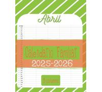 Calendario Familiar 2025/2026: Organizador familiar mensual Enero 2025 a Diciembre 2026, 5 columnas de la planificación familiar durante 24 meses, tamaño A4