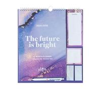 Calendario pared 2025 2026 Glitter - Organizador semanal Familiar : Planificador mensual 2025 2026 | Incluye Pegatinas, Notas Adhesivas y Cuelga Fácil [16 MESES]