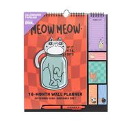 Planificador Mensual 2026 Familiar Gatos - Calendario 2026 pared para Organización tareas hogar, rutina niños…