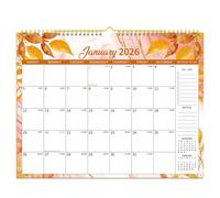 Calendario familiar grande de pared 2026-12 meses de enero a diciembre de 2026 con diseño fácil de ver y días festivos del Reino Unido para organización del hogar y la oficina (B)