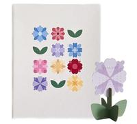 Calendario Floral de Escritorio 2026, Mini Calendario de Escritorio de Pie Estilo Rompecabezas con 12 Diseños Florales Mensuales, Planificador Decorativo de Mesa para Oficina, Hogar (1PCS)