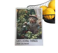 Calendario Gatos 2026, Planificador Calendario De Pared Animales, 2026 Planificador Mensual con Ilustraciones Lindas de Gatos para Planificar Encuentros entre Amigos y Decoración del Hogar