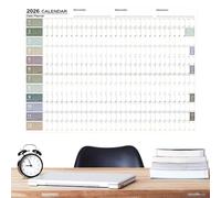 Calendario grande 2026-29 x 20 pulgadas, cuaderno de planificación grande con etiquetas de puntas, calendario de pared de oficina, para limpieza del hogar, ejercicio, entrenamiento, vacaciones, fiesta