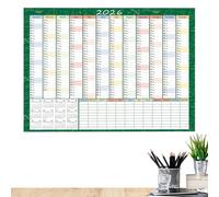 Calendario grande de 2026-29 x 20 pulgadas, suministros de trabajo grandes con etiquetas de puntas, calendario de pared de oficina, para limpieza del hogar, ejercicio, entrenamiento, vacaciones
