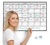 Calendario grande de borrado en seco para pared, 24 x 36 pulgadas, calendario de pared grande de borrado en seco, pizarra blanca grande para oficina, hogar y escuela, pizarra blanca gigante borrable,