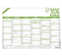 Calendario laborable reciclado 2026, A4 (29,7 x 21 cm), 6 meses en 1 página, diseño de ángel azul, calendario de pizarra, calendario de carteles, planificador anual 907-0700