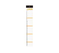 Calendario largo para colgar, planificador de pared, planificador de 12 meses para gestión del tiempo, organización de Navidad, Año Nuevo, hogar, oficina, escuela, aula, pista familiar, aniversarios