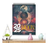 Calendario lunar 2025, Calendario de fases lunares 2025 - Calendario mensual de pared de las fases de . Planificador diario, semanal y mensual, enero de 2025 - diciembre de 2025, seguido de